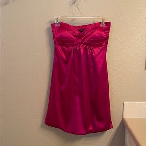 B. Smart Strapless Satin Cocktail Dress - Fuchsia